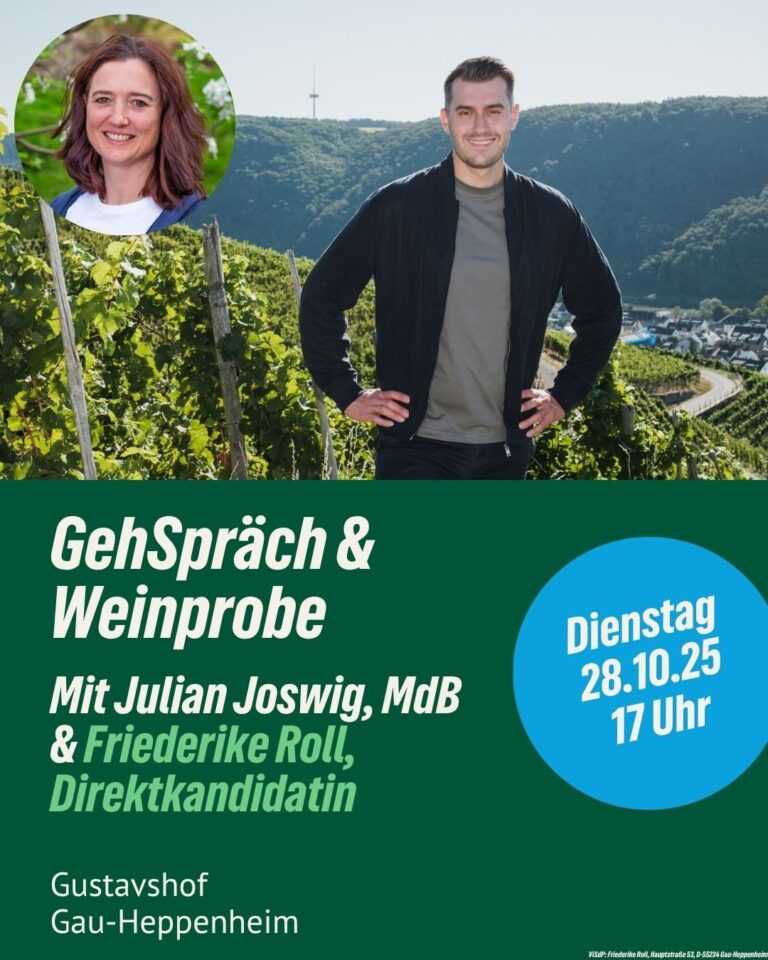 „GehSpräch“ und politische Weinprobe