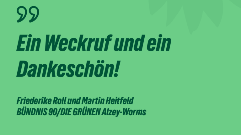 Ein Weckruf und ein Dankeschön